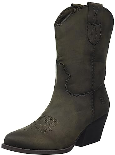 BAGATT Messina, Stivali Occidentali Donna, Verde Scuro, 38 EU