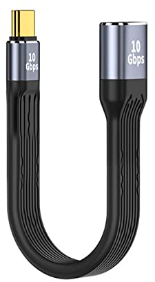 CY USB 3.1 Type C Male Host to USB3.0 Type AF OTG Flat Slim FPC Data Cable 13cm Compatible with iPhone 15 Laptop Phone