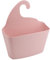 DIVCHI Bathroom Storage Caddy Basket with Self-Draining Design, Easy-to-Clean Shower Organiser Plastic Hanging Wall Organizer for Toiletries (Pink)
