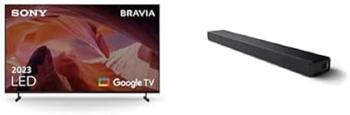 Sony BRAVIA, KD-65X80L, LED, 4K HDR, Google TV, ECO PACK, BRAVIA CORE, Flush Surface Design, Modello 2023 + HT-A3000 Soundbar TV bluetooth a 3.1 canali