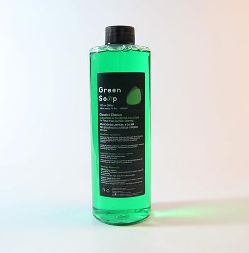 Grüne Seife, Reinigungsseife, green soap, Flüssigseife für Tattoo und Hand Reinigung, Tattoo Zubehör 250 ml 500 ml BMTLAB (500 ml)