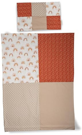 ULLENBOOM Kinderbettwäsche 100x135 cm - 100% OEKO-TEX Baumwolle - Regenbogen - Kinder Bettwäsche Set aus Kissenbezug (40x60 cm) und Deckenbezug (100x135 cm), Als Baby Bettwäsche geeignet