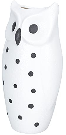 IMIKEYA Blumenarrangement Eule Pflanzer Topf Eule Figur Getrocknete Blumenvase Eule Skulptur Floral Vase Eulenskulptur Garten Eule Statue Tierdekor Weiß Büro Esstisch Keramik Kunsthandwerk