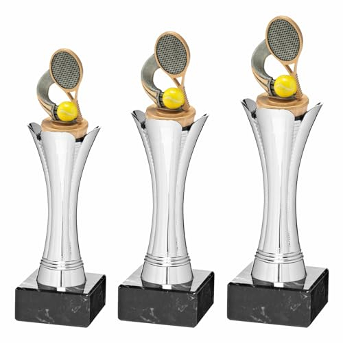 Generico Coppa Trofeo Tennis Completo di Personalizzazione (Serie Tris Colore)