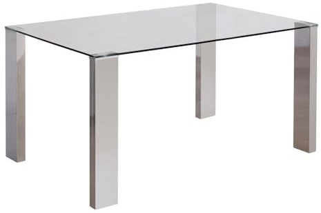 fanmuebles Mesa Comedor Cristal Rectangular Corina 140 x 76 x 90 cm