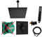 vanvilla Duschsystem mit Unterputz Duscharmatur von Hansgrohe Duo Turn E und vanvilla Regendusche mit Armatur, Duschkopf eckig, Dusch-SET HGS202-ob schwarz matt