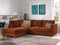 Lisa Design Jake - Ecksofa mit Schlaffunktion - 5-Sitzer - Samt - Links Rostfarben