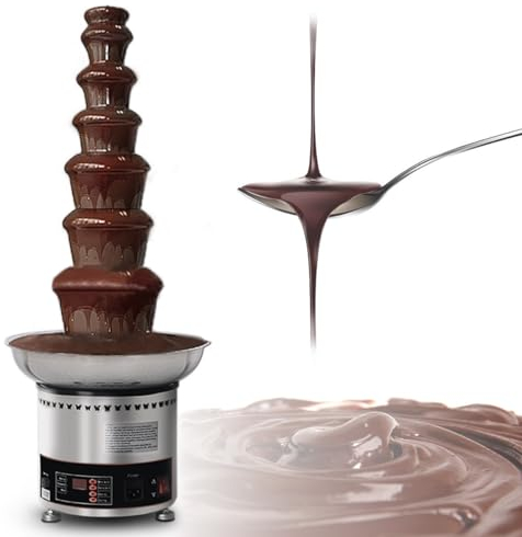 TAHALI Calentador de Salsa para Queso Nacho Comercial, máquina Fuente de Fondue de Chocolate, máquina de Olla Caliente en Cascada de Chocolate de Gran Capacidad,7Tier