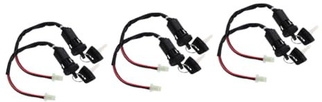 Mobestech 3St Schlüsselschalter Automobilzubehör Fahrradzubehör Anlasser Zündstarter Zylinderschloss Zündschloss Schließzylinder elektrisches Türschloss Startprogramm Metall