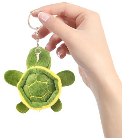 Goiern Porte-clés Tortue Mignon Intéressant Expression Cartoon Créatif Peluche Poupée pour la Maison
