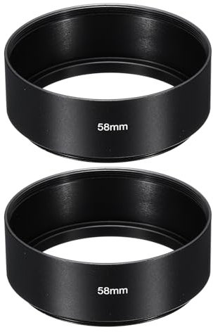 PATIKIL 58mm Paraluce, 2pz Superficie Opaca Standard Antiriflesso Interno per Obiettivo Fotocamera, Nero