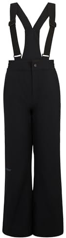Ziener ABOL Pantaloni da Sci/Neve per Bambini, Impermeabili, Bretelle, Senza PFC, Nero, 140