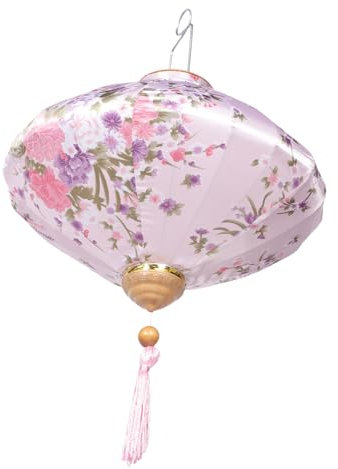 Hängelaterne aus Seide mit Quaste, Rosa, Klassische Deko