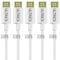 USB to Micro USB Cable 3M (5-pack), Gold Plated Micro USB Charging Cable, Premium USB Micro Cable, Micro USB Data Cable, Micro USB Charger Cable for Samsung Galaxy S7 S6 J7 J6, Sony, Huawei, PS4, XBOX