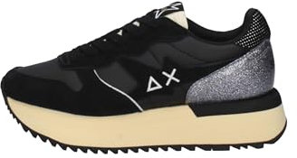 SUN68 Z44219, Sneaker Donna, Schwarz Silber, 39 EU