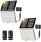 Realky Solarlampen für Außen mit Fernbedienung,Außenlampe mit bewegungsmelder,IP65 Wasserdichte Solarleuchte mit Drei Farbtemperaturen für Garage, Garten, Haustüren, Rasen-2 Stück