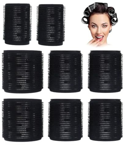 XUZOPIM 8 Piezas Rulos Pelo, Rodillos Térmicos De Cerámica Para Cabello Largo, Rodillos Térmicos Para Cabello Reutilizable Para Cabello Corto, Cabello Medio, Rizadores De Pelo De Diferentes Tamaños