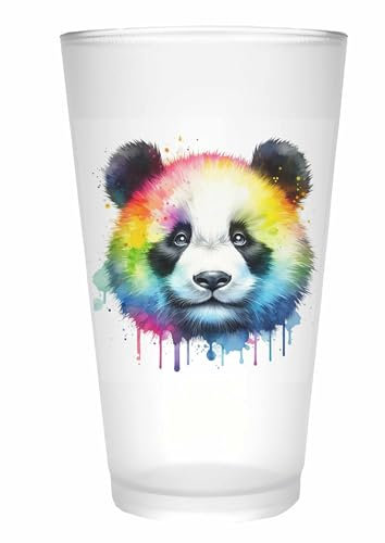 Merchandise for Fans Trinkglas |Saftglas | Glas | Becher | matt | 450ml - Panda Bär China 130