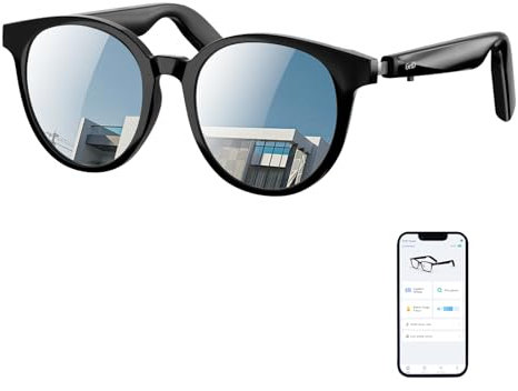 GetD AI Glasses, KI-Assistent powered by ChatGPT, KI-Übersetzung, Smart Glasses, Polarisierte Sonnenbrille, Bluetooth Smart Sonnenbrille für Damen Herren, 2-in-1 Kopfhörer und Brille