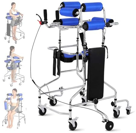 BKDWSK Gehhilfe für Senioren, Laufhilfe mit Bremse, Gehgestell mit Rädern, Behindertenhilfsgeräte, Rehabilitationstraining Gehhilfe, Höhe und Breite Verstellbar