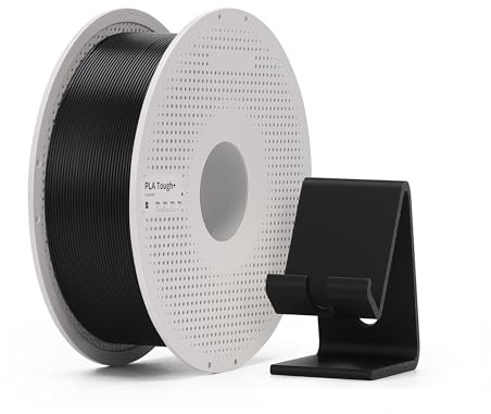 Bambu Lab PLA Tough+ 3D-Filament, resistent gegen Stöße und wiederholte Biegungen, verstärkte Schichthaftung, langlebige Drucke, 1,75 mm, Filament mit Spule, 1 kg, Schwarz