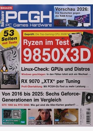 PC Games Hardware Magazin 3/2026 Ryzen im Test 9850X3D