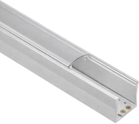 B2C 2X 2m Aluminium LED Profile Channel High 14mm with Fiffuser Cover for up to 10mm LED Strip Furniture Decorative Lightning (Silver Profile + Transparent Diffuser)