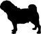 Samunshi® Mops Hunde Aufkleber Autoaufkleber Sticker in 6 Größen und 25 Farben (10x8,3cm schwarz)
