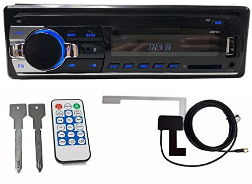 PolarLander Autoradio Voiture Dab + Radio Bluetooth Voiture Stéréo Audio avec Dab Antenne RDS FM AM MP3 USB SD Aux-in