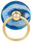 mookaitedecor Set of 2 Blue Agate Slice Crystal Stone Cabinet Drawer Knobs, Unique Round Circle Ring Pull Handle for Dresser Cupboard Wardrobe Door Decorative Modern Knob