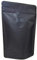 Tashido 50Pcs Matt Aluminum Foil Coffee Valve Zipper Closure Bag Vertical Aluminum Foil Coffee Bean One-Way Exhaust Valve Bag Packaging Bag 250G Black