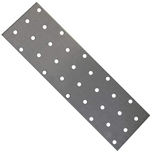 Flat Connecting Joining Plate Galvanised Heavy Duty Metal Steel Sheet 7.87x2.36x0.08 (200 x 60 x 2mm) Pack of 5pcs