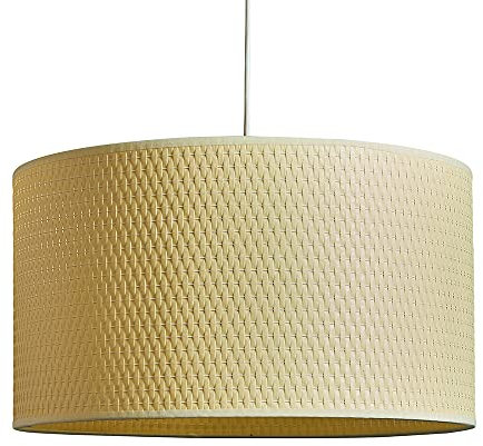 MiniSun | Extra Large Modern Natural Woven Rope Drum Light Shade | Pendant Lights, Home Décor & Improvement Essential | Includes 10W LED Bulb [3000K Warm White]