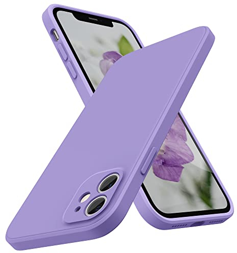 SURPHY Flat Silicone Case Compatible with iPhone 11 Case, Liquid Silicone Slim Fit Case (Individual Protection for Each Len) for iPhone 11 6.1 (Light Purple)