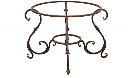 Biscottini Wrought iron table base 113x113x78cm | Antique iron table base | Iron table base for outdoor and interior