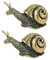Yardwe 2st Schneckenschmuck Aus Reinem Kupfer Figur Mini-glücksstatue Fengshui-anhänger Decoraciones para Sala De Casa Garten Schnecke Dekor Kleine Tierspielzeuge Büro Blinddarm Ländlich