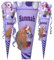 Violet/lavender Scultüte mit Pferd, passend zum Ergobag BlütenzauBär und Lässig,für Vädchen, Wunschname,genäht