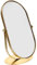 Kichvoe Miroir De Coiffeuse Vintage Miroir De Maquillage De Bureau Cadre en Métal Doré Petits Miroirs sur Pied Rotation Réglable pour Table Bureau Chambre À Coucher Salle De Bain