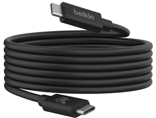 Belkin Connect Câble USB4 (câble de recharge, 2 m, câble USB-C vers USB-C, Power Delivery 240 W, 20 Gbit/s, pour MacBook, Windows, Chromebook, etc.)