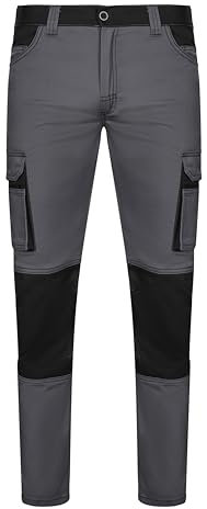 VELILLA 103031S Pantaloni Stretch Bicolore, Colore Grigio e Nero, Taglia 52, Grigio e Nero, 52