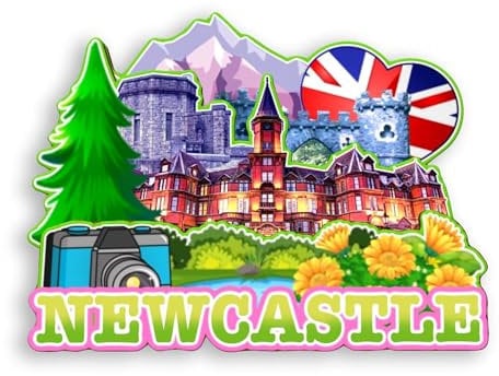 Quwsne Refrigerator Magnet Newcastle UK Fridge Magnet City Travel Souvenirs Tourist Gifts 3D Classic Landmarks Handmade Crafts Home Decoration -1450, QS-WC-1450