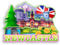 Quwsne Refrigerator Magnet Newcastle UK Fridge Magnet City Travel Souvenirs Tourist Gifts 3D Classic Landmarks Handmade Crafts Home Decoration -1450, QS-WC-1450
