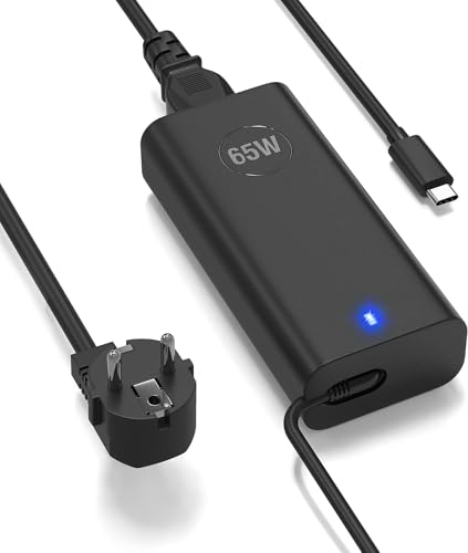 65W USB C Laptop Netzteil Ladegerät für Dell Latitude 5490 5410 5420 5520 5285 3520 5290 5179 7490 7420 7410 7370 7280 Xps 13 12 15 9360 9370 Chromebook 5300 3100 20V 3,25A Type C Ladekabel