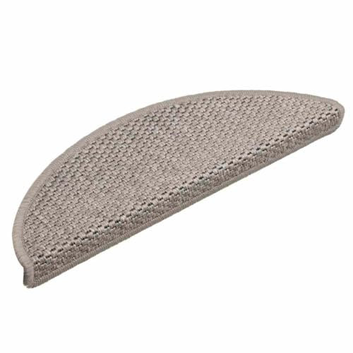 vidaXL Stufenmatten Selbstklebend Sisal-Optik 30Stk. 56x17x3cm Silbern, Treppenmatten, Treppenteppich, Stufenteppich, Treppenschoner, Treppenschutz