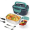 Electric Lunch Box 80W Food Heater 3 in 1- Water-Free Heating, Suitable for Office Workers, Freight Drivers, Outdoor Workers