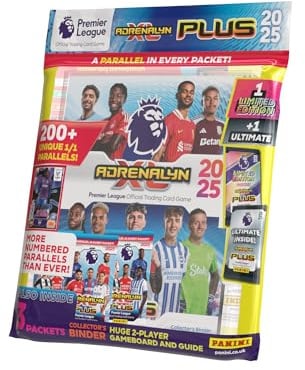 Premier League Adrenalyn XL™ Plus 2025 offizielles Sammelkartenspiel – Starterpaket