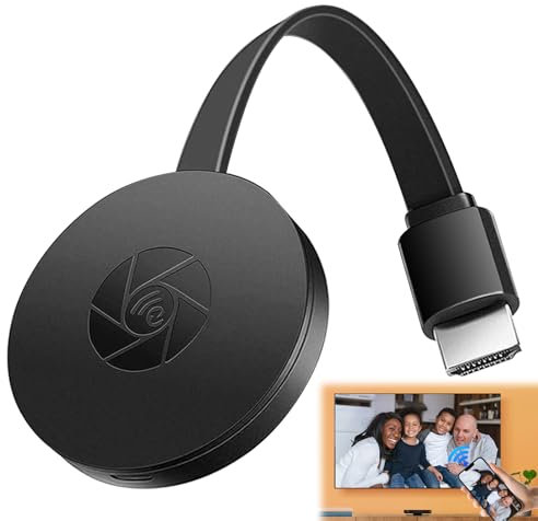 Chromecast Google, Chromecast Device for TV, Miracast Dongle, 1080P Wireless Display Adapter, Wireless HDMI Dongle, HDMI Streaming Mirror Screen Video Compatible with DLNA AirMirror Airplay Miracast