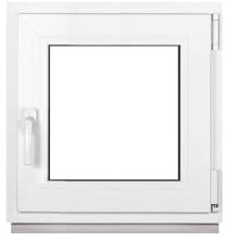 Framex Finestra in plastica bianca larghezza x altezza 60 x 60 cm (600 x 600 mm) 3 scomparti (32 mm) girevole DIN destra – Premium – tutte le dimensioni
