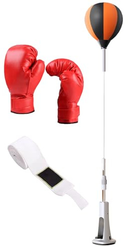 Punchingball Boxstand, Boxgeschwindigkeit Trainer Mit Federbasis, Höhenverstellbarer Stabiler Reaktionstrainer, Mit Stoßdämpfendem Design, Für Kampfkünste Stressreduzierung Anfänger