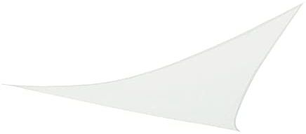 AKTIVE Voile d'Ombrage Triangulaire 360X360X360 cm Blanc, Jardin, Terrasse, Polyester 160 g, M², Protection UV50, Résistant et Élégant pour l'Extérieur, Cordes de Fixation Incluses